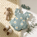 Combinaison Fleurie Bebe - Bleu - Cocon