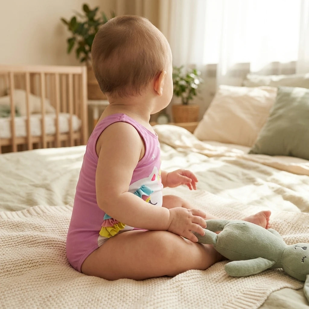 Body Combinaison Bébé Licorne - Licorne Violet - Porté