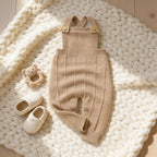 Combinaison Bebe Tricot Salopette - Marron Rayure - Cocon