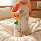 Combinaison Bebe Nageur Dinosaure - Dinosaure Orange - Porté