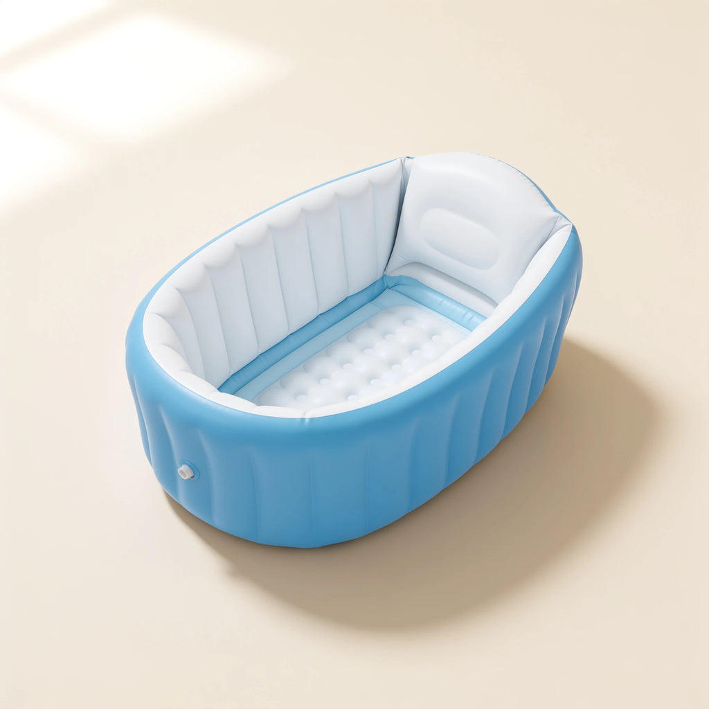 Baignoire bébé gonflable portable avec pompe – coloris Bleu
