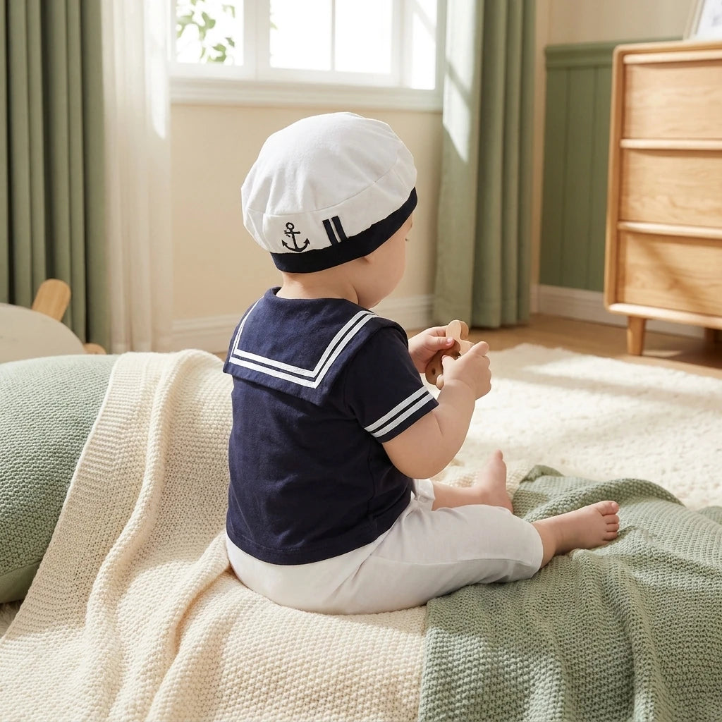 Combinaison Marin Bebe - Bleu Marine - Porté