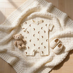 Combinaison Mariniere Bebe à Motif - Lune Blanc - Cocon