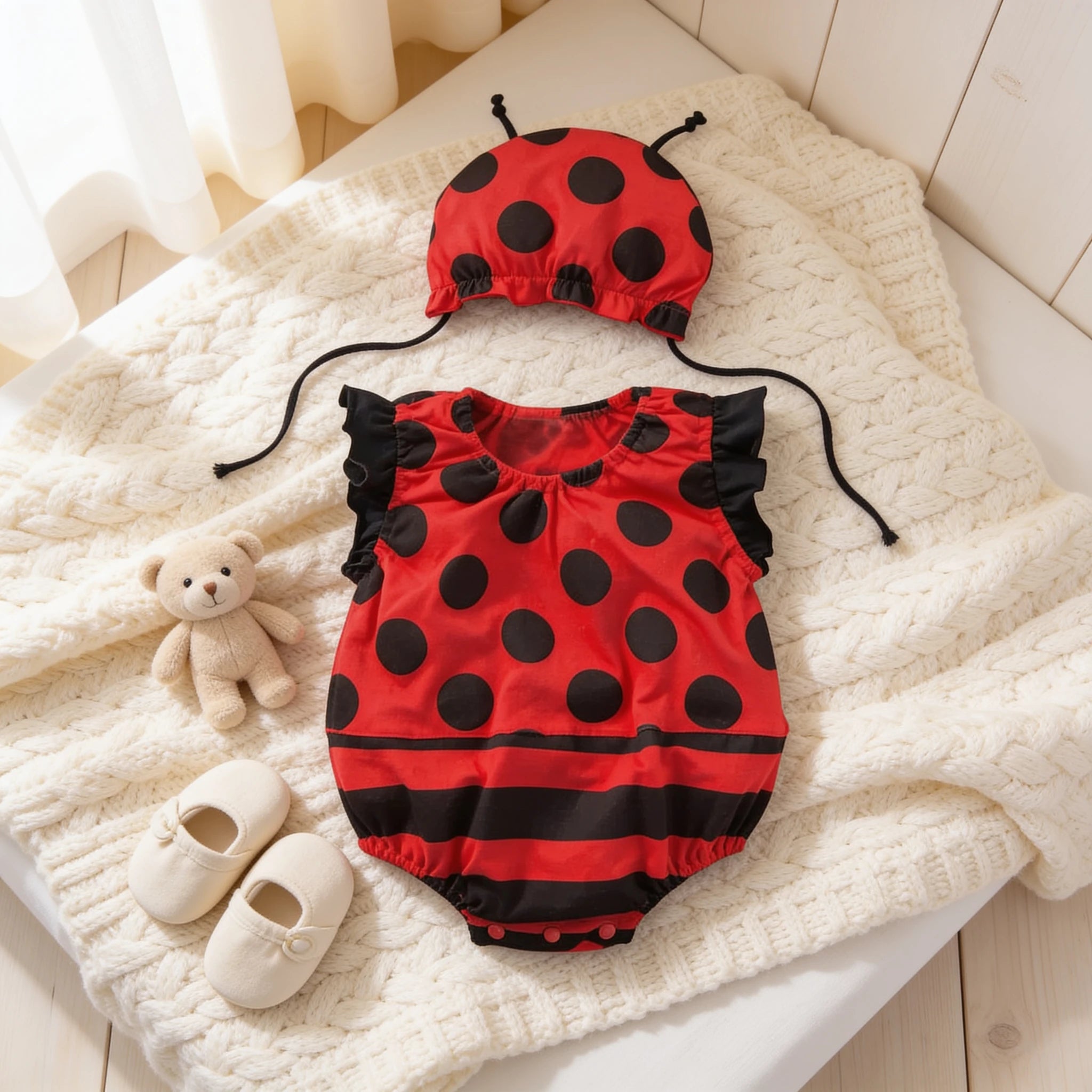 Combinaison Bebe Peluche - Coccinelle - Cocon