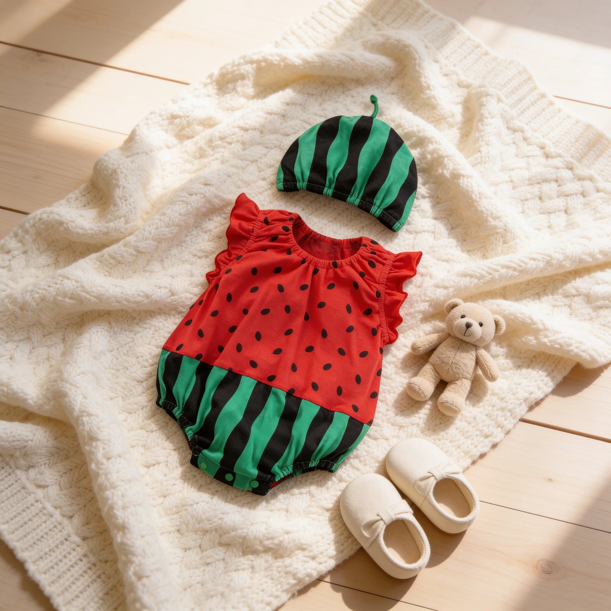 Combinaison Bebe Peluche - Pastèque - Cocon