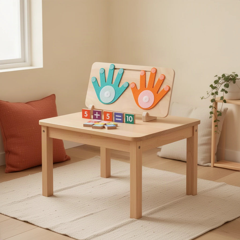 Mathématiques Montessori High Five dans une chambre d’enfant Montessori