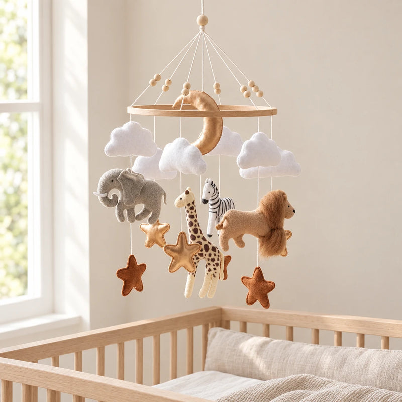 Mobile bébé Savane en bois