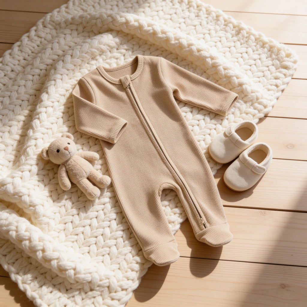 Combinaison Pur Coton Bébé - Beige - Cocon