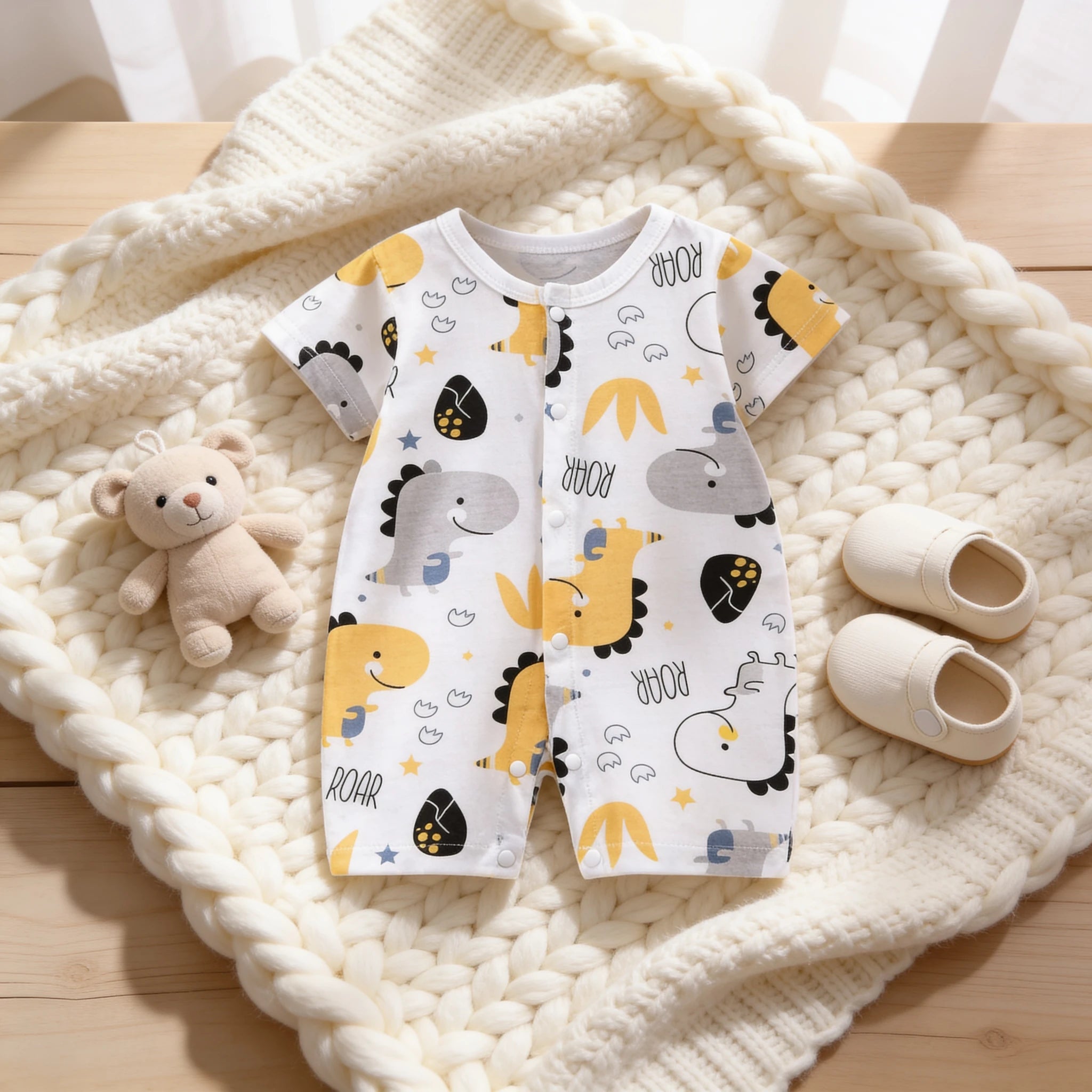 Combinaison Pyjama Bebe Préhistoire - T-Rex - Cocon