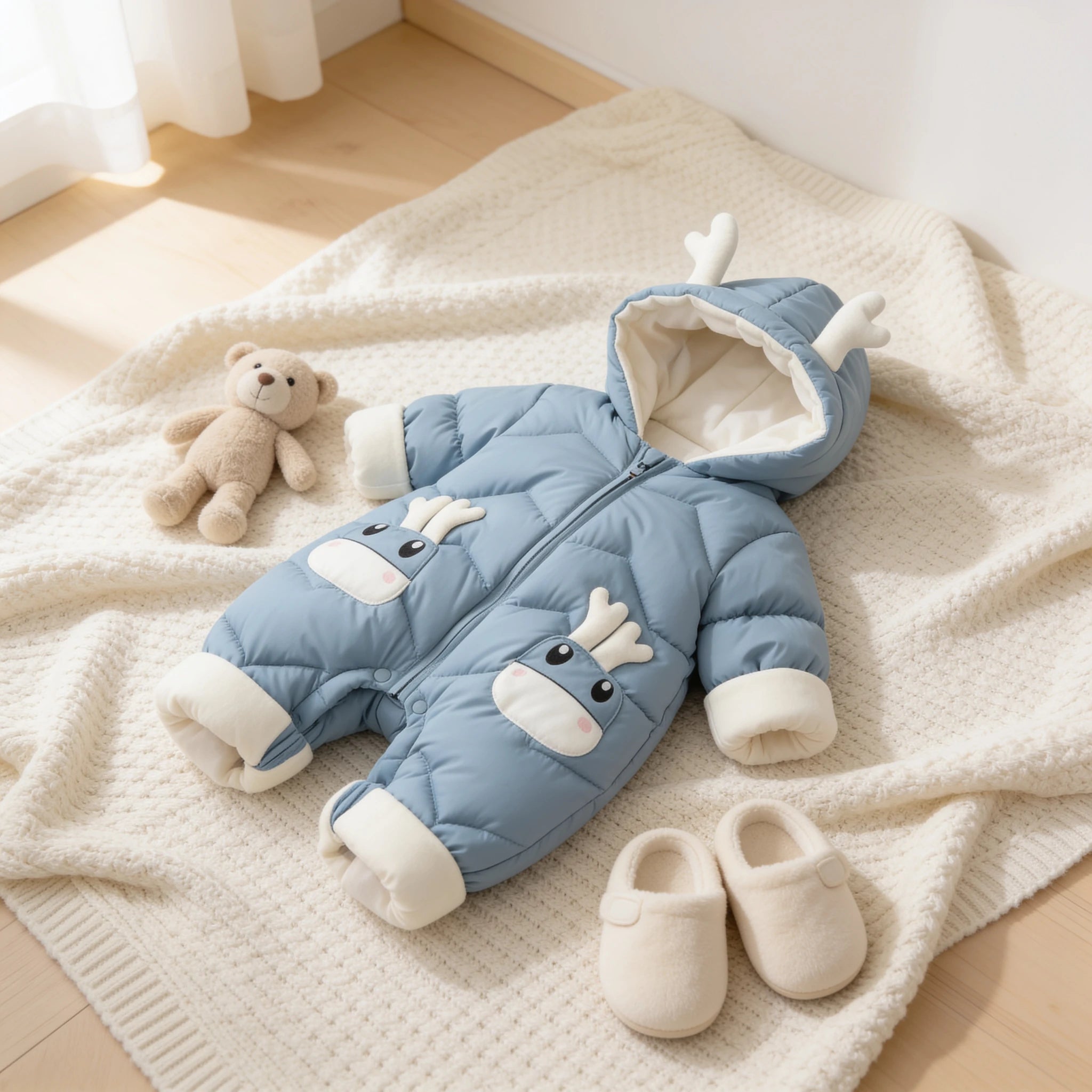 Combinaison Bebe Renne - Bleu - Cocon