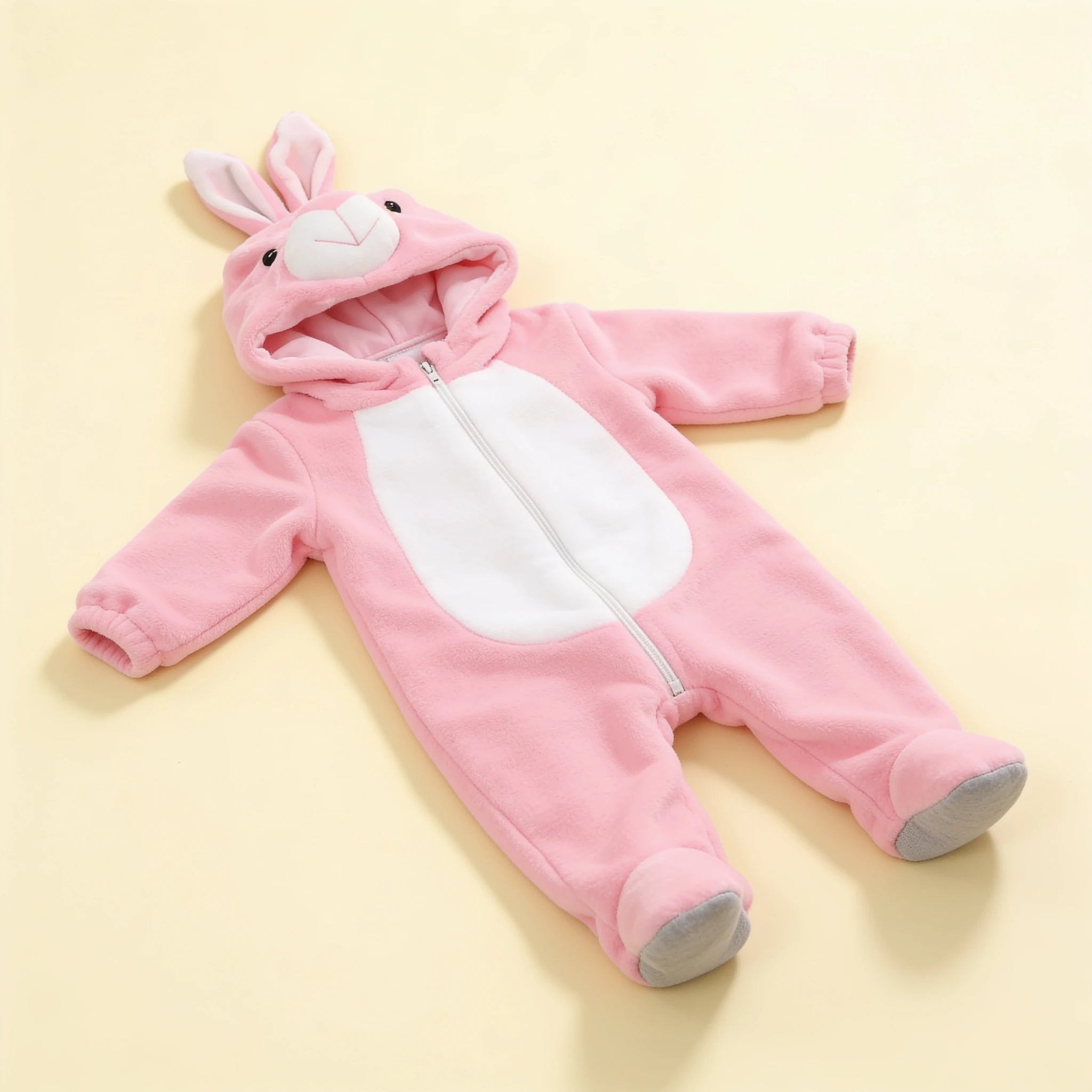 Combinaison Deguisement Bebe Lapin - Lapin Rose - Flat