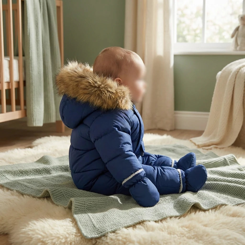 Combinaison Ski Bebe Garçon Bleu - Bleu - Porté