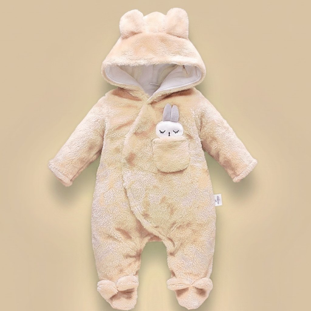 Combinaison Bébé Sherpa Lapin ou Ourson, coloris beige lapin, vue d'ensemble