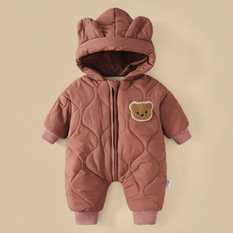 Combinaison Hiver Bébé Aubin, modèle café, vue d'ensemble