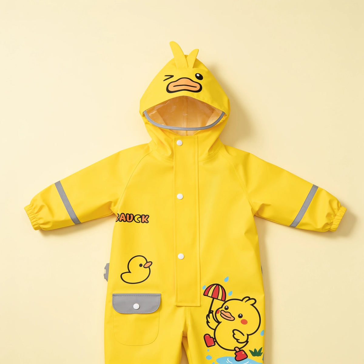 Combinaison Pluie Pour Bébé, motif canard, à plat