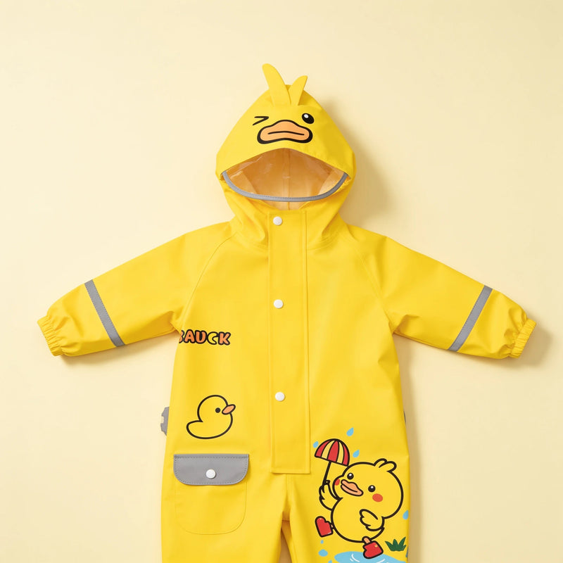 Combinaison Pluie Pour Bébé, motif canard, à plat
