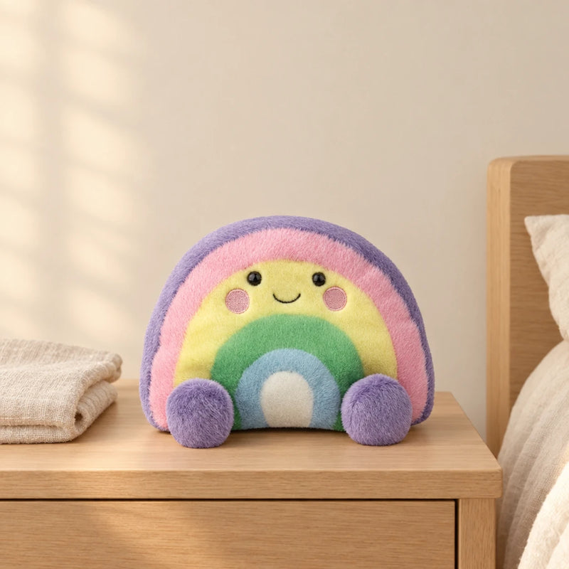Peluche arc-en-ciel mignon multicolore