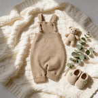 Combinaison Bebe Tricot Salopette - Marron - Cocon
