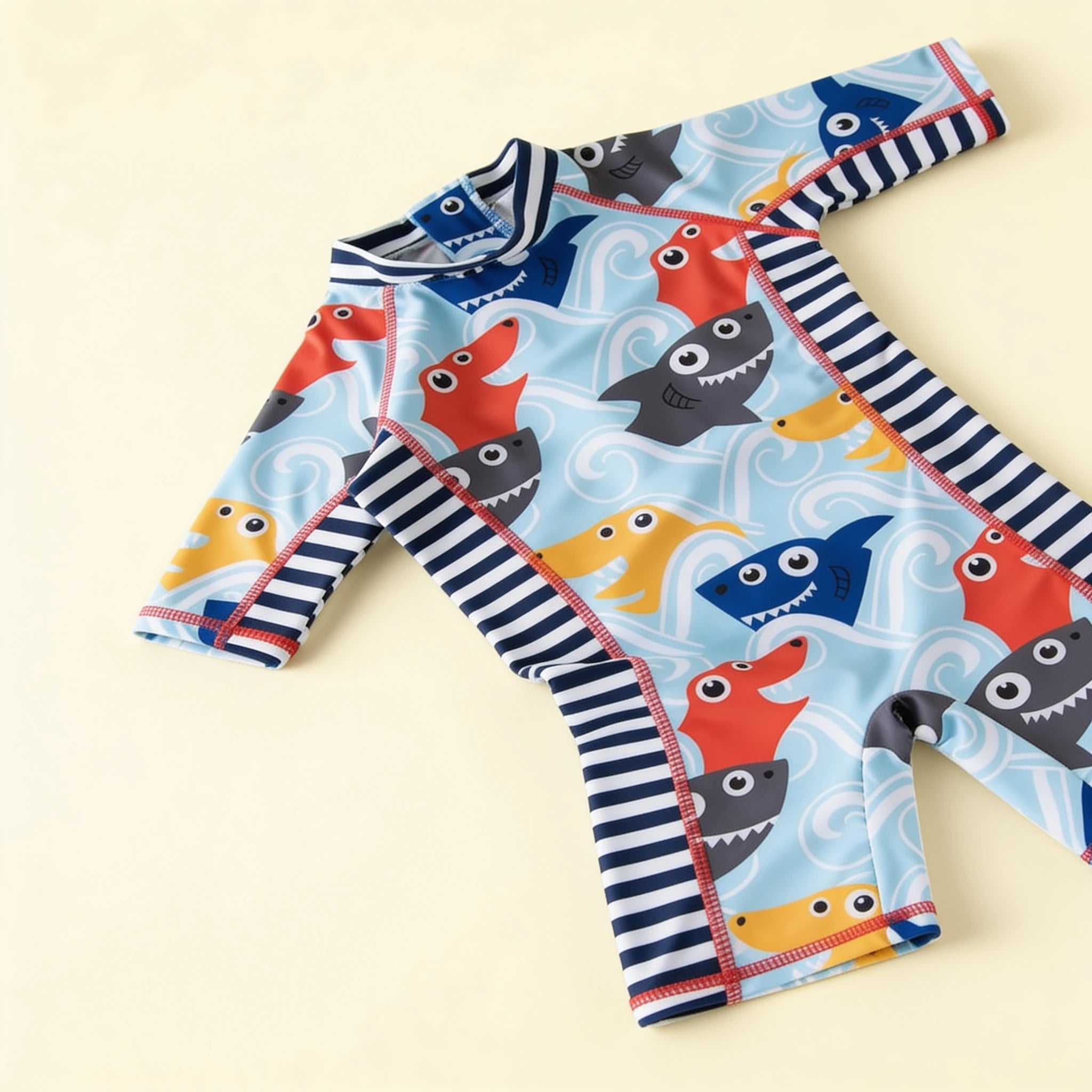 Combinaison Bebe Nageur Requin - Requin Bleu - Flat