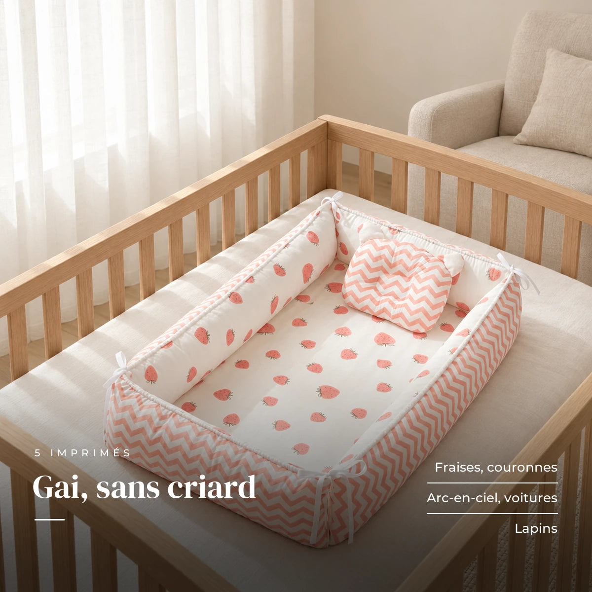 Réducteur de lit - Cozy dans une chambre de bébé lumineuse