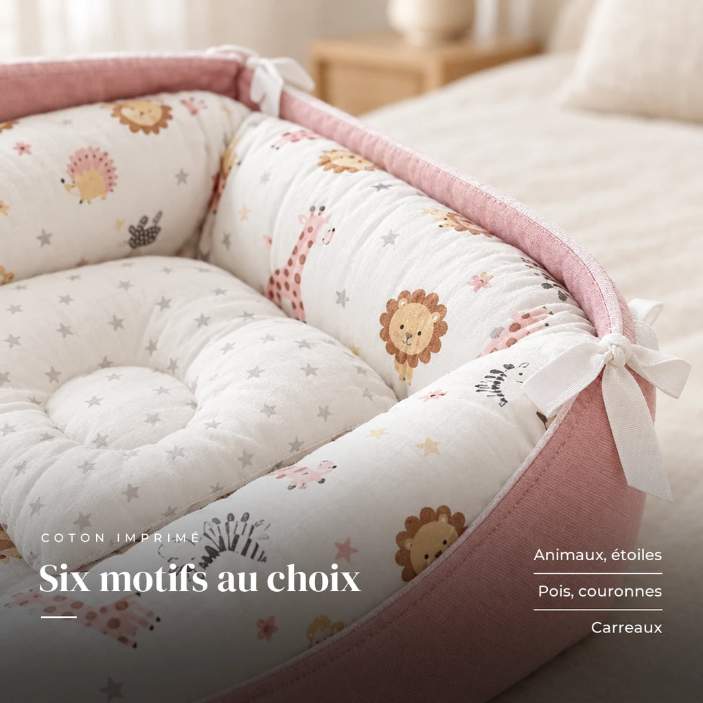 Gros plan sur le tissu et les finitions : Réducteur De Lit - Douceur Animale