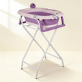 Baignoire bébé sur pied pliable avec thermomètre – coloris Violet