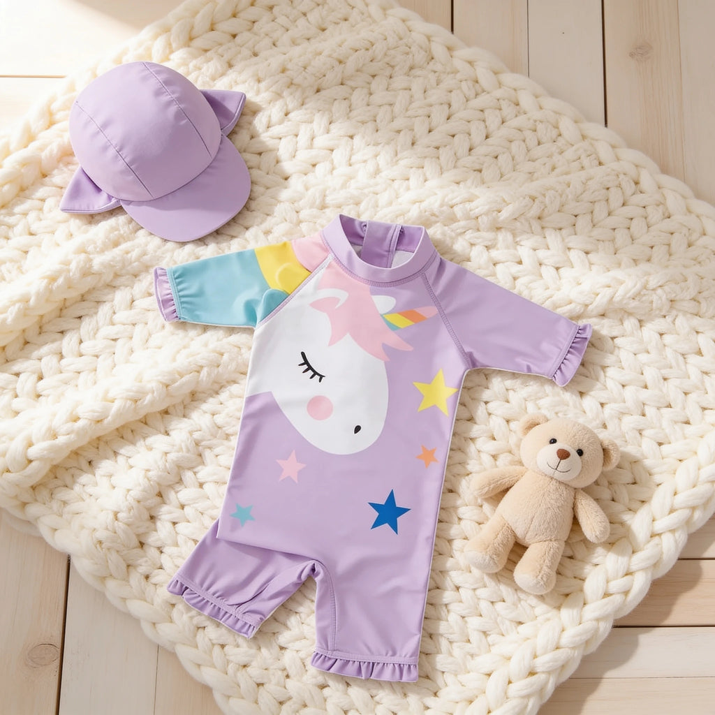 Combinaison Bebe Nageur Licorne - Licorne Violet - Cocon