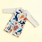 Combinaison Baignade Bebe Baleine - Blanc - Flat