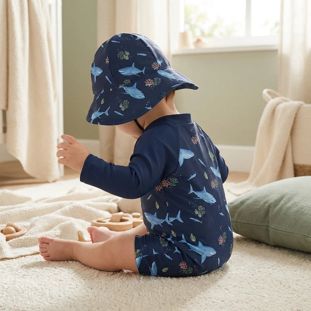 Combinaison Bebe Requin - produit - Porté