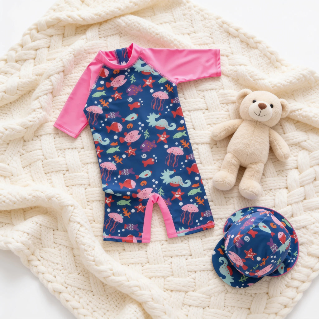 Combinaison Bebe Nageur Aqua - Poissons - Cocon