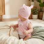 Combinaison Avec Oreille Bebe Rose - Rose - Porté