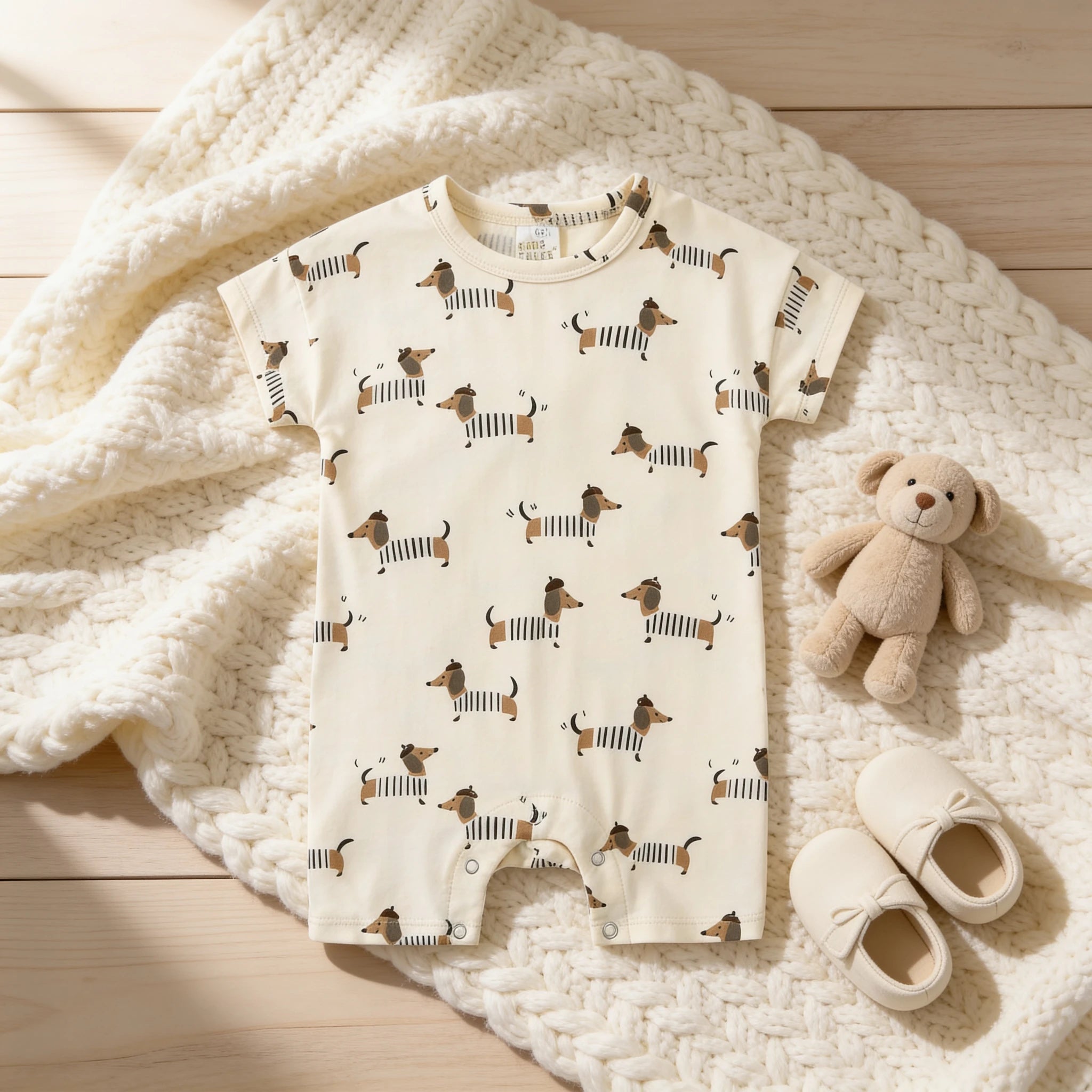 Combinaison Mariniere Bebe à Motif - Chien - Cocon