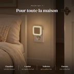 Veilleuse prise avec capteur jour nuit utilisée la nuit dans la chambre de bébé