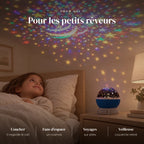 Veilleuse étoile projection plafond utilisée la nuit dans la chambre de bébé