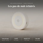 Veilleuse murale tactile sans perçage : adhésif + aimant, sans perçage, tactile, intensité réglable, jusqu’à 24 h