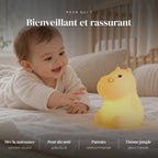Veilleuse hippopotame avec télécommande utilisée la nuit dans la chambre de bébé