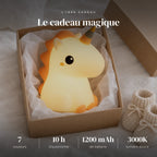 Veilleuse licorne en silicone dans sa boîte cadeau, idée cadeau de naissance