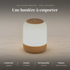 Veilleuse nomade tactile avec poignée : lumière chaude ou froide, luminosité réglable, rechargeable, portatif, avec poignée