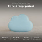 Veilleuse nuage mini : 52 g, blanc chaud ou froid, dimmable, rechargeable USB, sans pile