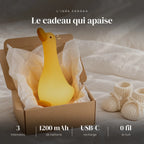 Veilleuse oie en silicone dans sa boîte cadeau, idée cadeau de naissance