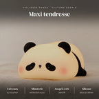 Veilleuse panda en silicone tactile et rechargeable : silicone souple, 3 niveaux, extinction automatique