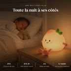 Veilleuse pêche tactile et rechargeable qui éclaire doucement la chambre pendant que l’enfant dort