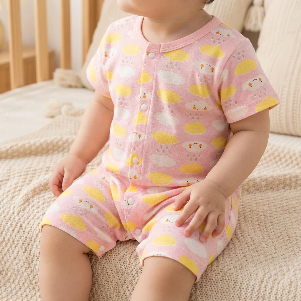 Combinaison Pyjama Bebe Nature - Nuages - Porté