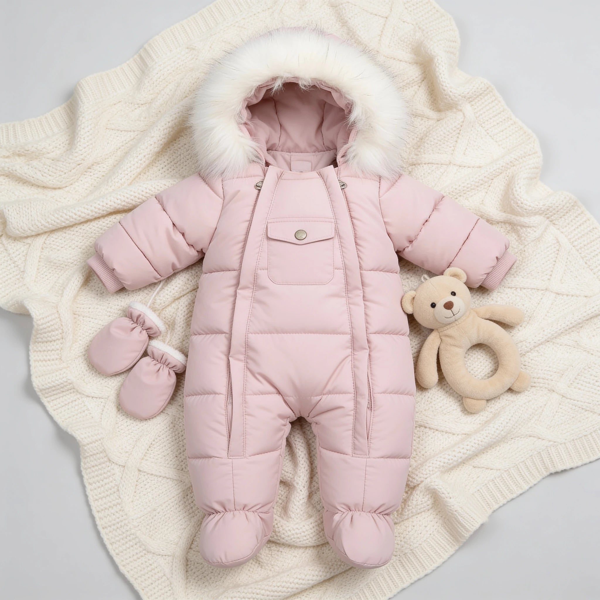 Combinaison Neige Bebe - Rose - Cocon