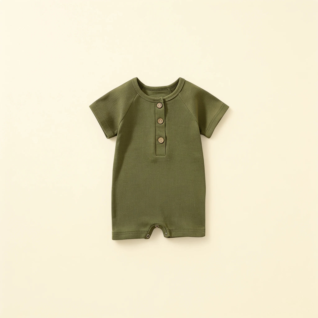 Combinaison Courte Bebe - Vert - Flat
