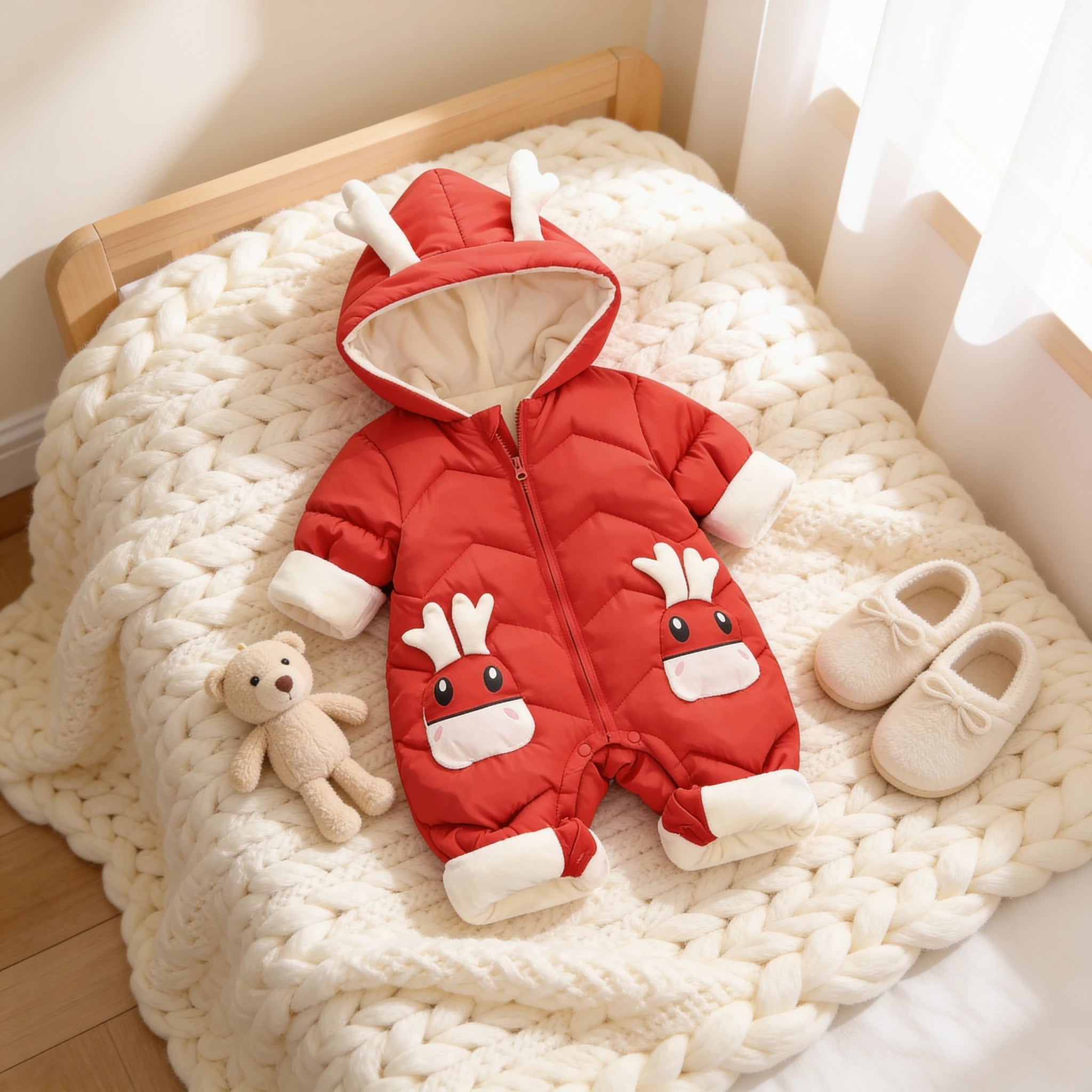 Combinaison Bebe Renne - Rouge - Cocon